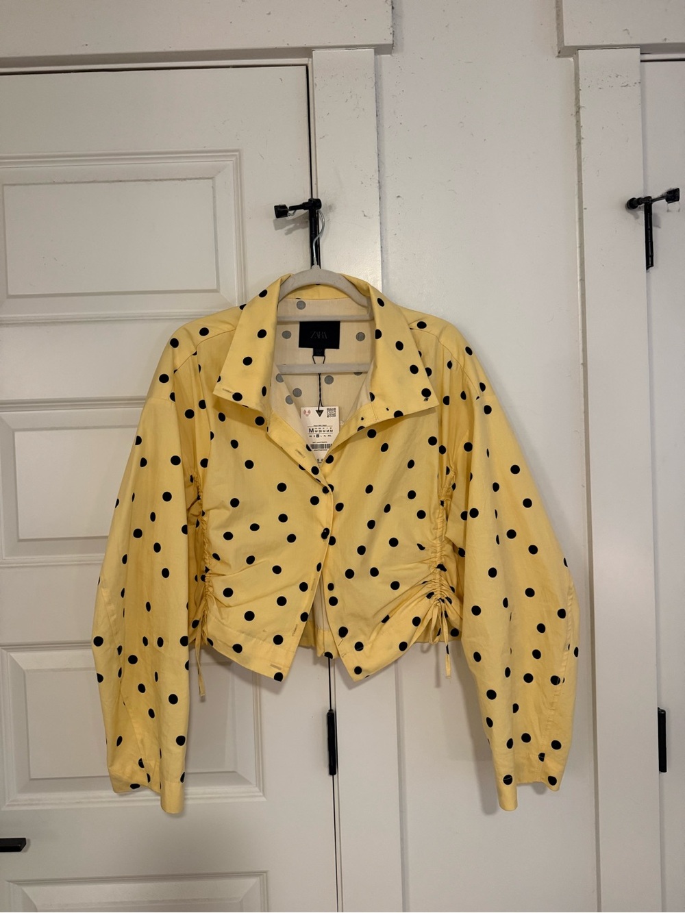Zara Cropped Polka Dot Overshirt
